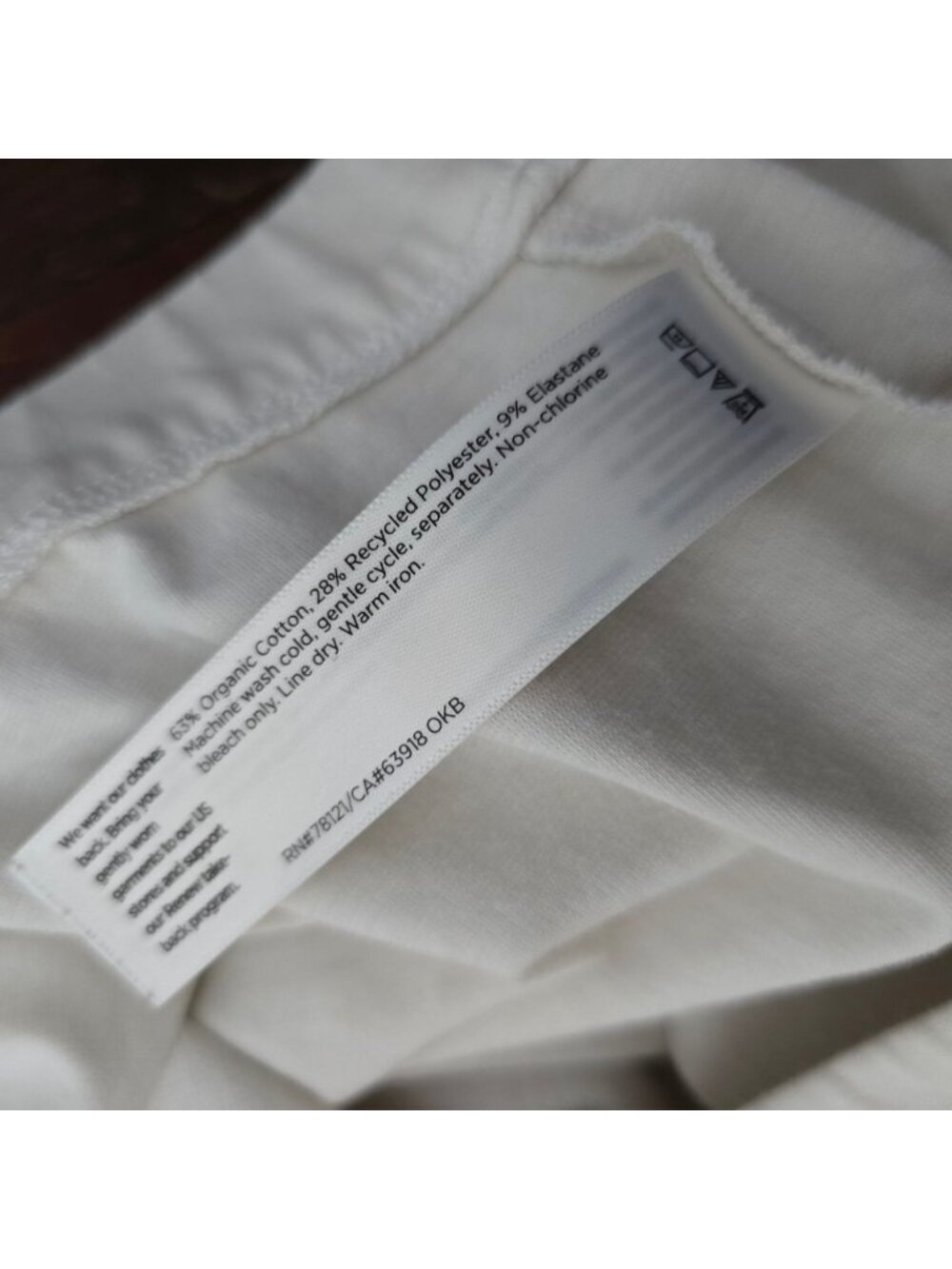 Eileen Fisher White Straight Leg Organic Cotton Pant Large Minimalist - Picture 7 of 12